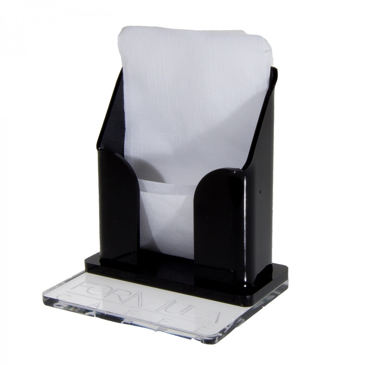 E-243 POT-B - Porta tovaglioli plexiglass trasparente e colorato - Misure: 9 x 3 x H10 cm