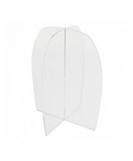 E-255 PAR - Porta parrucche in plexiglass trasparente - Misure: 18x18x H 23 cm.