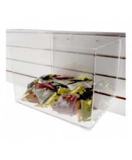 E-261 POC-C - Contenitore multiuso in plexiglass trasparente per pannelli dogati - Misure: 40 x 30 x H 30 cm