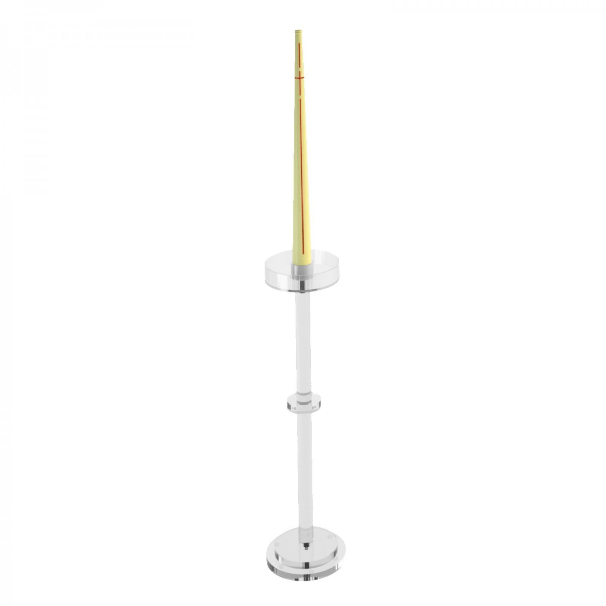 E-275 PCR - Espositore portacero in plexiglass trasparente - Misure: 16,5 x 16,5 x H64 cm