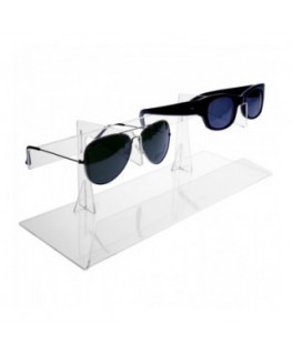E-329 EPO - Porta occhiali in plexiglass trasparente a 2 postazioni verticali