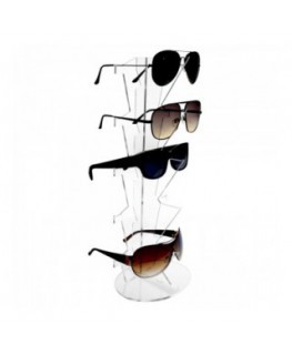 E-330 EPO - Porta occhiali in plexiglass trasparente a 5 postazioni verticali