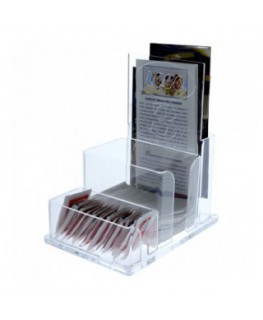 E-336 MUL - Espositore multiuso in plexiglass trasparente a 3 scomparti