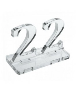 E-343 NT - Segnaposti in plexiglass trasparente - Misure: 10x5xH7 cm