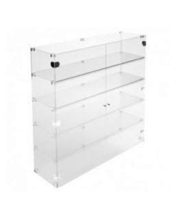 E-354 VET - Ampia vetrina espositiva in plexiglass trasparente a 5 ripiani - Misure: 100 x 30 x h100 cm
