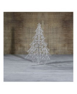E-448 ALT - Alberello natalizio in plexiglass trasparente adatto per decorare il tuo ambiente