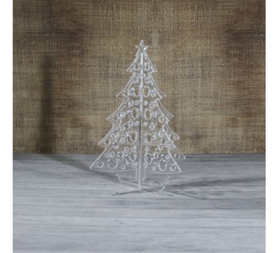 E-448 ALT - Alberello natalizio in plexiglass trasparente adatto per decorare il tuo ambiente