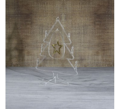 E-450 ALT - Alberello natalizio in plexiglass trasparente adatto per decorare il tuo ambiente