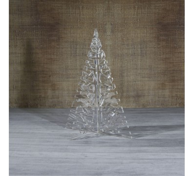 E-454 ALT - Alberello natalizio in plexiglass trasparente adatto per decorare il tuo ambiente