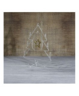 E-460 ALT - Alberello natalizio in plexiglass trasparente adatto per decorare il tuo ambiente - Misura: 13x13xh16 cm