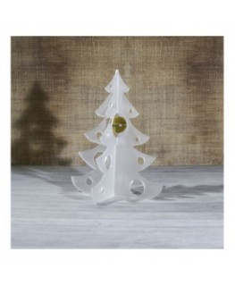 E-461 ALS - Alberello natalizio in plexiglass satinato adatto per decorare il tuo ambiente - Misura: 13x13xh16 cm