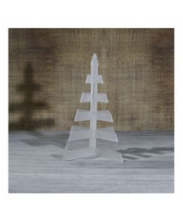 E-465 ALS - Alberello natalizio in plexiglass satinato adatto per decorare il tuo ambiente - Misura: 13x13xh16 cm