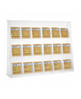 E-401 ECB-B - Espositore porta cedole giocate a 3 tasche realizzato in plexiglass trasparente