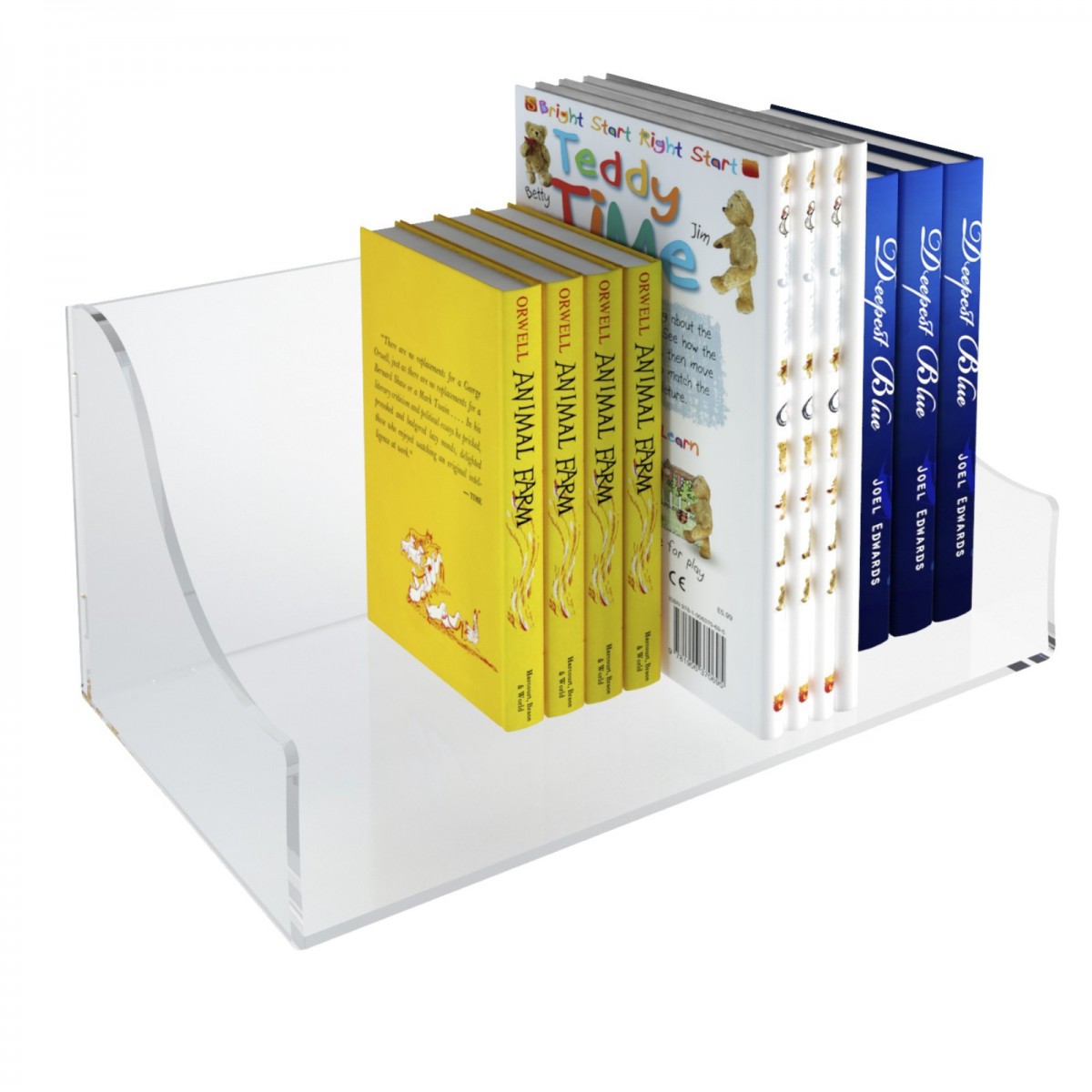 E-430 ELB-A - Mensola porta libri in plexiglass trasparente