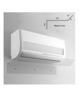 E-514 DEF-C - Deflettore per condizionatore in plexiglass trasparente - CM(LxPxH): 90x30x16