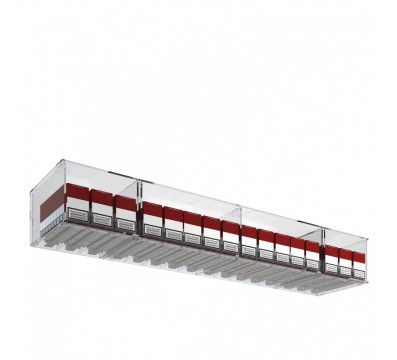 E-535 ESS-A - Espositore porta sigarette da banco o da soffitto in plexiglass trasparente per pacchetti da 20 a 16 postazioni...