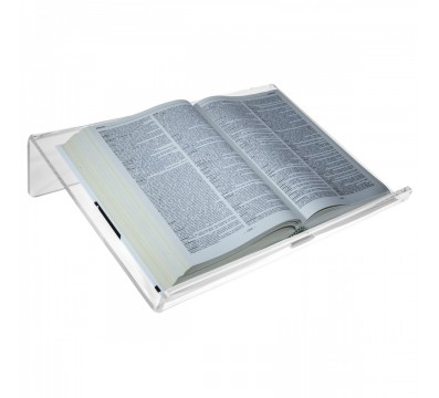 E-576 LEG - Leggio da tavolo in plexiglass trasparente con ripiano inclinato - CM(LxPxH): 45x34x10