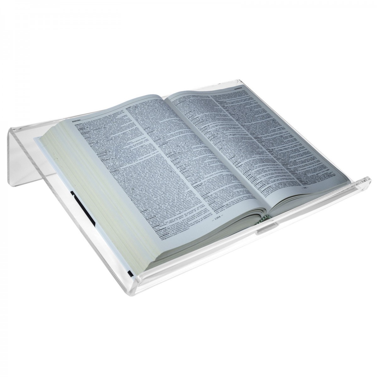 Leggio da tavolo in plexiglass trasparente con ripiano inclinato -  CM(LxPxH): 45x34x10