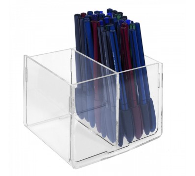 E-579 PPE - Porta penne da banco capacità 2 vaschette - CM(LxPxH): 13.5x11.5x10