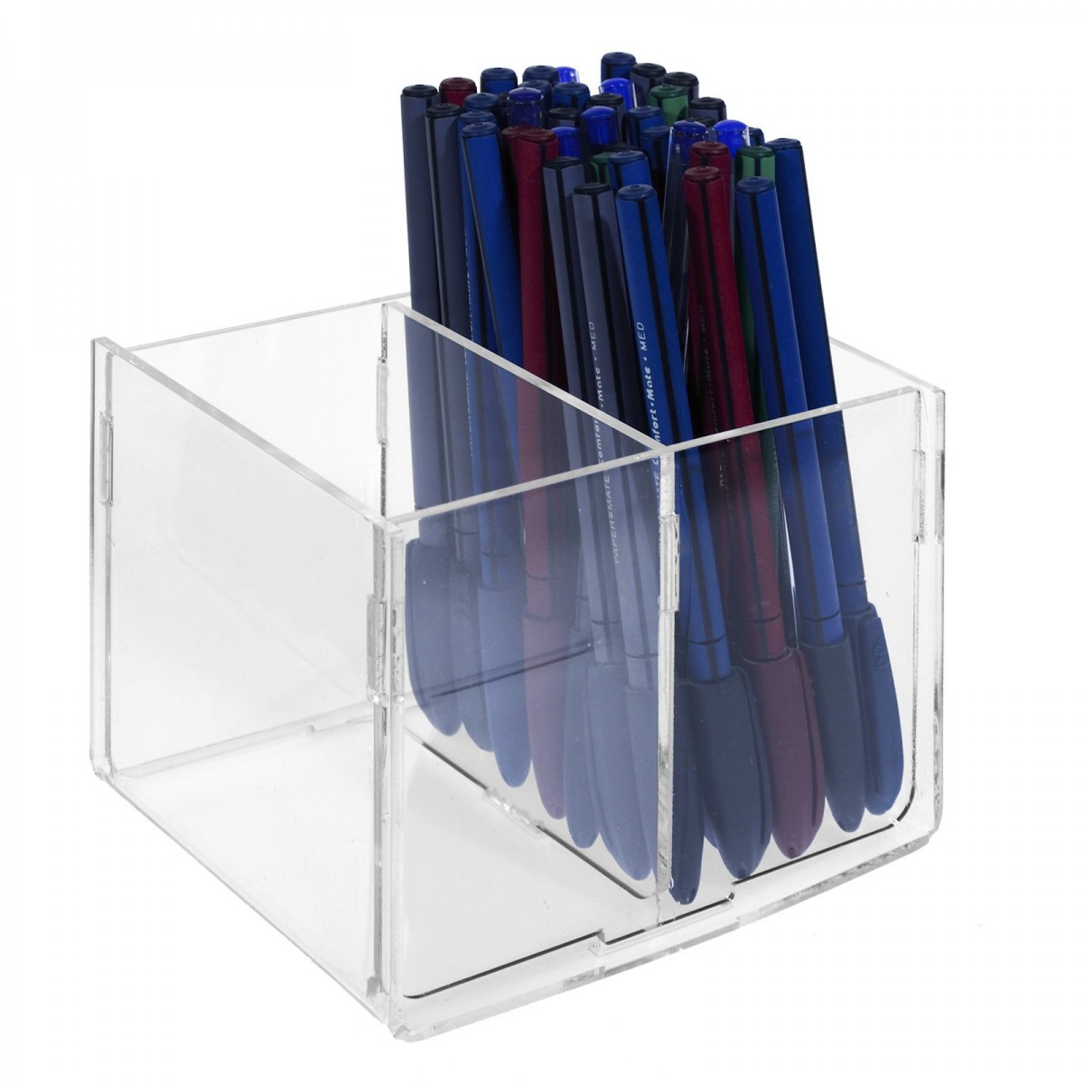 E-579 PPE - Porta penne da banco capacità 2 vaschette - CM(LxPxH): 13.5x11.5x10