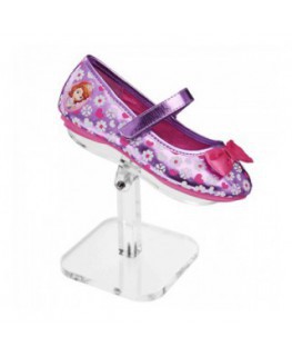 E-149 - Espositore porta scarpe in plex trasp. con piano regolabile