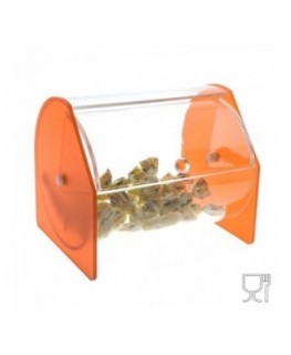E-047 PC - Porta caramelle e porta palette a sezione circolare in plexiglass - Misure: 15 x 12.5 x H13 cm