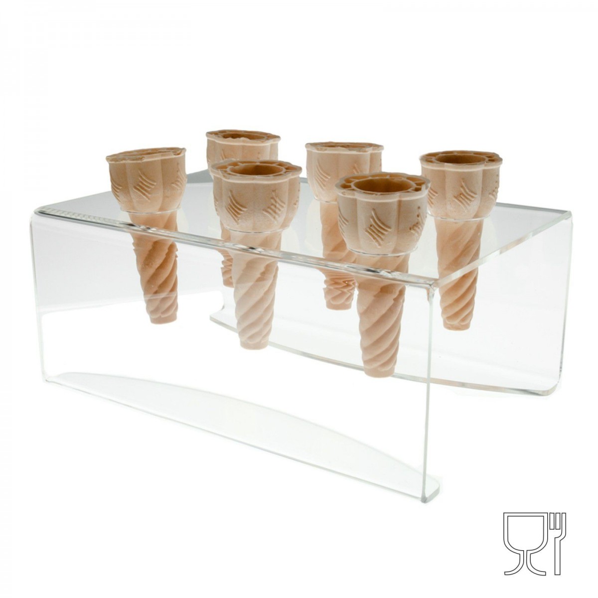 Porta coni da banco in plexiglass trasparente a 6 fori