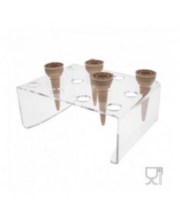 E-011 PCN - Porta coni da banco in plexiglass trasparente a 12 fori