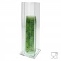 Eisbecherhalter aus Plexiglass, transparent, in Säulenform - H 36 cm.