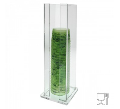 E-012 - Porta coppette in plexiglass trasparente – H36 cm