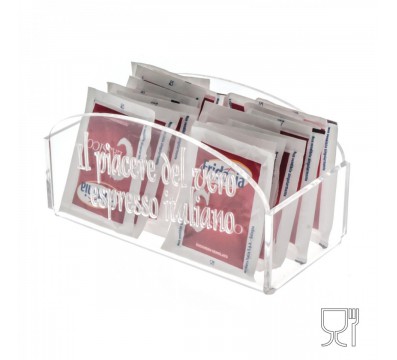 E-027 PB - Porta bustine zucchero in Plexiglass trasparente