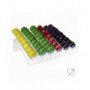 Présentoir à macarons en plexiglas transparent avec étagère inclinée