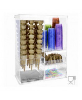 E-167 VEP - Vetrina multiuso in plexiglass trasparente - Misure: 47 x 24 x H62 cm