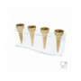 Thekenkegelhalter aus transparentem Plexiglas