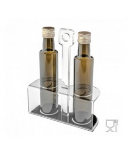 E-203 PBO - Porta olio in plexiglass trasparente - Misure: 19 x 8 x H28,5 cm