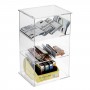 Transparent Plexiglass Lighter Display Stand with Horizontal Shelf