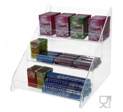 Clear Acrylic Countertop Candy Bin 3 Shelves
