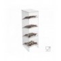 Transparante plexiglas snoephouder met schuine plank