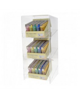 E-206 - Espositore porta accendini in plexiglass trasparente con Ripiano Inclinato