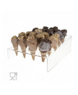 E-238 - Porta coni mignon da banco in plexiglass trasparente