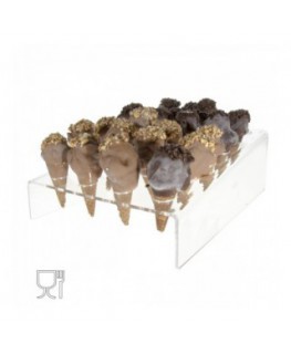 E-238 - Porta coni mignon da banco in plexiglass trasparente