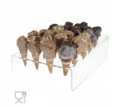 E-238 - Porta coni mignon da banco in plexiglass trasparente