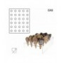 Countertop mini cone holder in transparent plexiglass