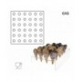 Countertop mini cone holder in transparent plexiglass