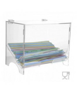 E-239 PCA - Porta cannucce in plexiglass trasparente