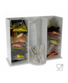 E-266 POC - Porta cialde e bustine per caffè realizzato in plexiglass colorato e trasparente