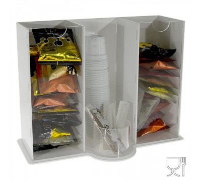 Porta cialde e bustine per caffè realizzato in plexiglass - Misure: 35 x 17  x H27 cm