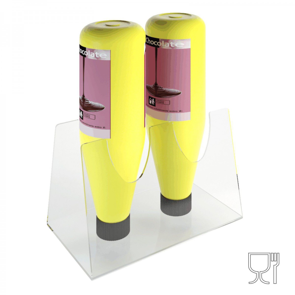 E-308 - Espositore porta topping in plexiglass trasparente