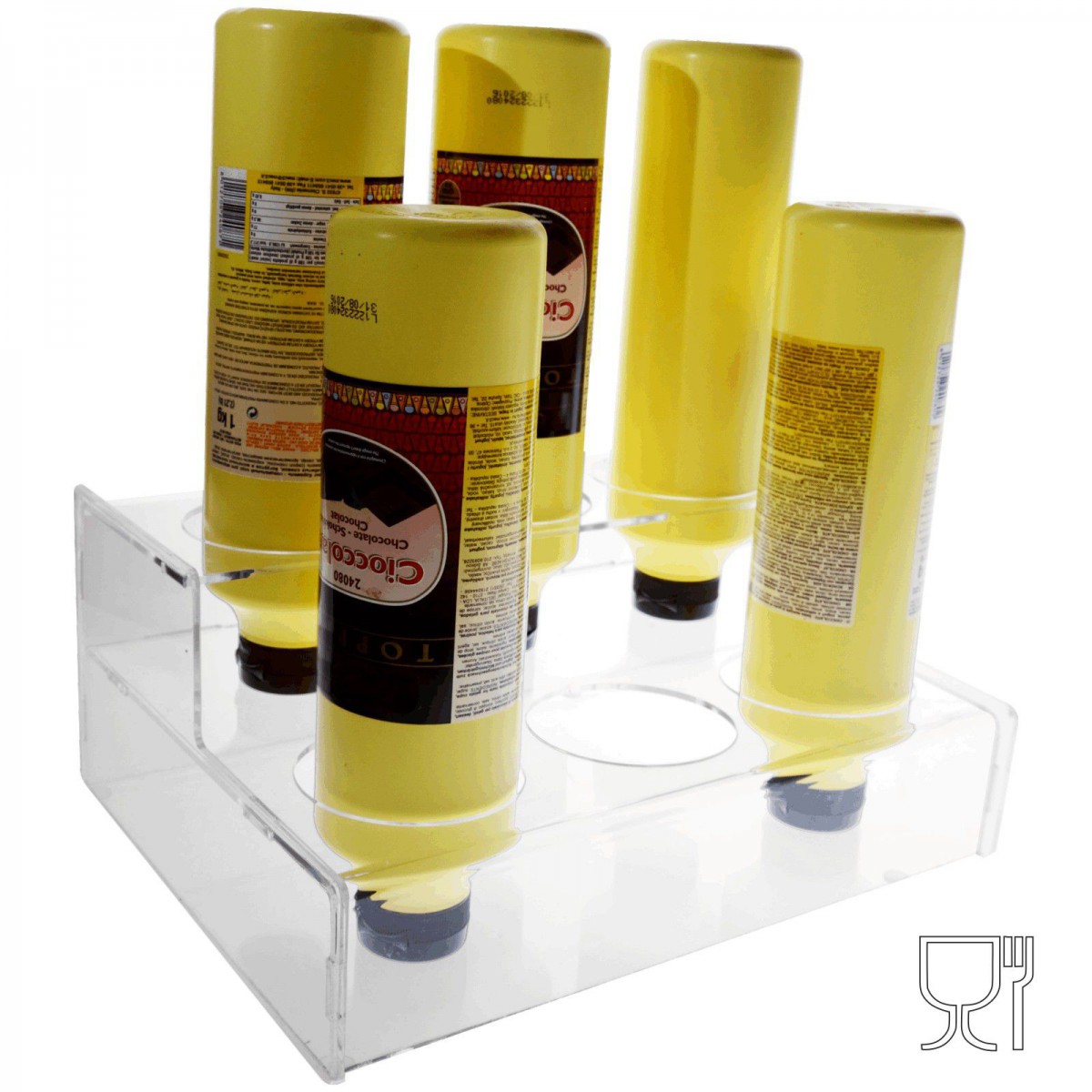 E-310 - Espositore porta topping in plexiglass trasparente