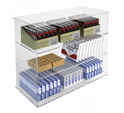 E-207 - Espositore porta accendini in plexiglass trasparente